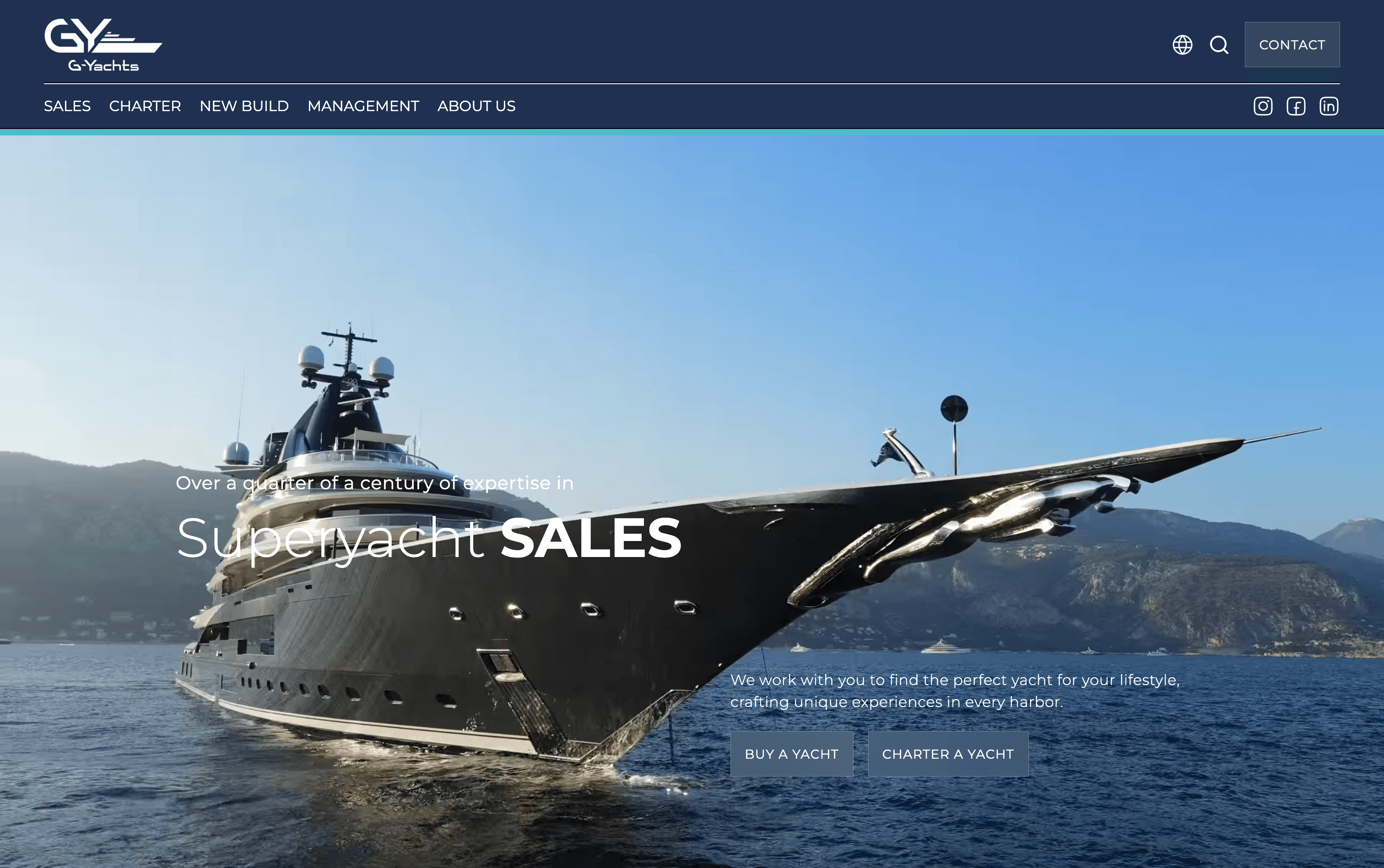 G-Yachts Website